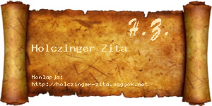 Holczinger Zita névjegykártya